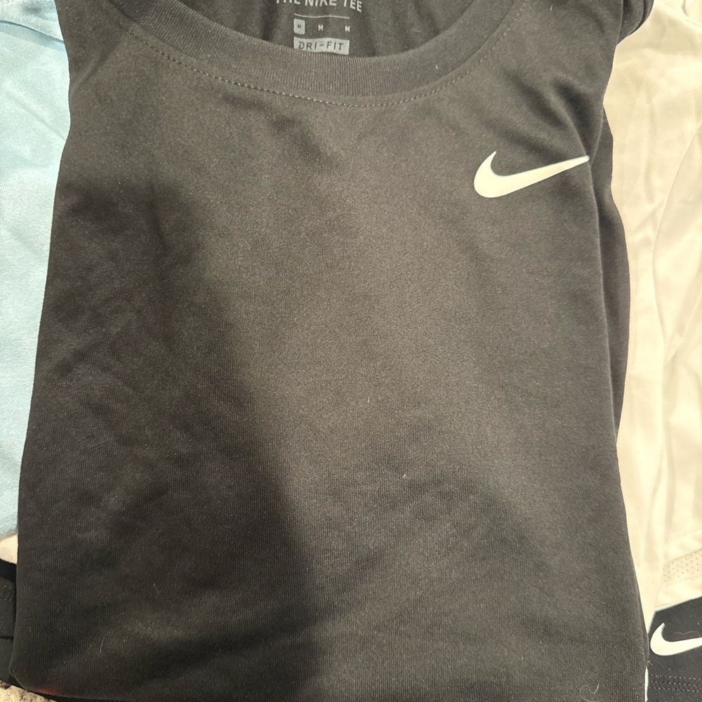 Nike Black Tee with White Swoosh